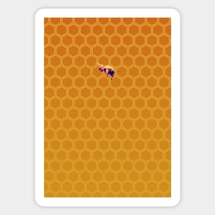 Honeycomb and bee Sticker